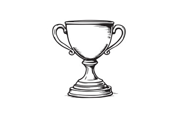 Business trophy line art