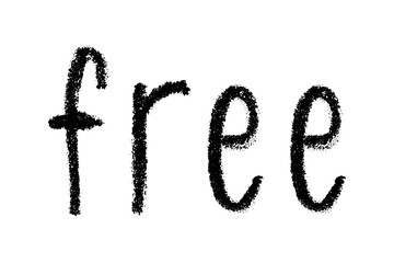 Free lettering Handwritten word Modern brush calligraphy Template for marketing ad, print, web, banner, poster, flyer Ink illustration