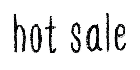 Hot sale lettering Handwritten word Modern brush calligraphy Template for marketing ad, print, web, banner, poster, flyer Ink illustration