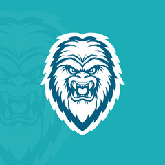 Angry yeti, illustration mascot esport