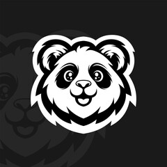 Obraz premium Panda face, illustration mascot esport logo