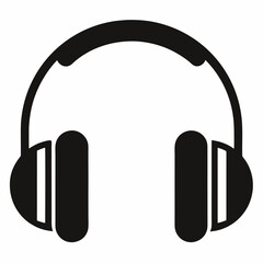 Ear icon black vector on white background.
