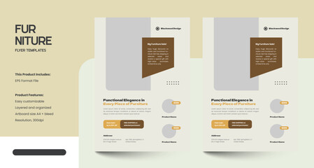 Minimalist Furniture Flyer Design Template