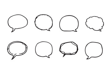 Speech bubble line art