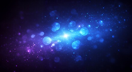 Obraz premium Abstract Bokeh Background with Blue and Purple Sparkles