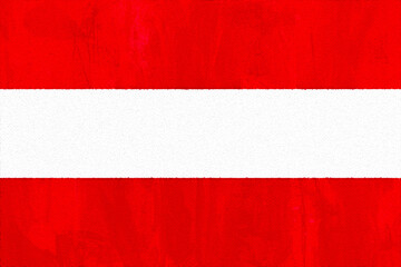 Textured red and white stripes evoke a national emblem design reminiscent of Austria.