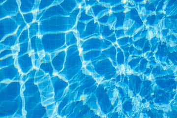 excitement of clear blue water in swimming pool, top view