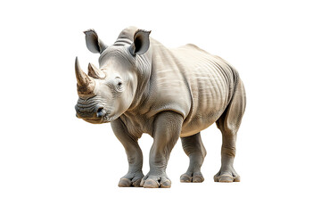Obraz premium Adult rhino isolated on transparent background 