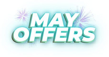 May Offers graphic text design image .png