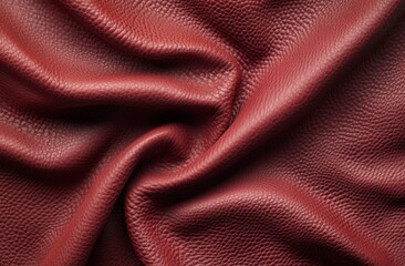 Deep red leather texture.  Wrinkled and supple