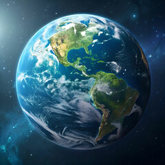 Fototapeta premium digital art with planet earth