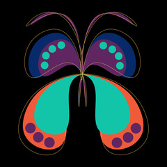 butterfly on black background