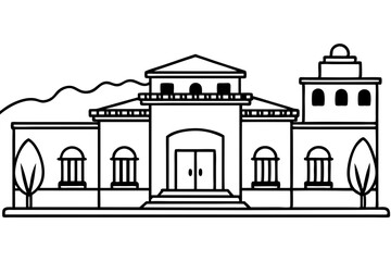 Minimal Vector Line Art of House | Black and White Home Illustration | Logo Icon Clipart Design