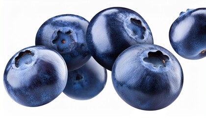 Obraz premium blueberries falling isolated