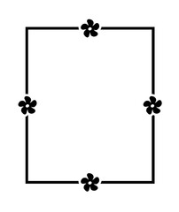 Square frame clip art design on plain white transparent isolated background for card, shirt, hoodie, sweatshirt, apparel, tag, mug, icon, poster or badge