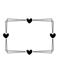 Square frame clip art design on plain white transparent isolated background for card, shirt, hoodie, sweatshirt, apparel, tag, mug, icon, poster or badge