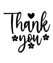 Thank you typography design on plain white transparent isolated background for card, shirt, hoodie, sweatshirt, apparel, tag, mug, icon, poster or badge