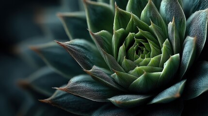 Close-up view of a spiral aloe succulent showcasing Fibonacci spiral patterns