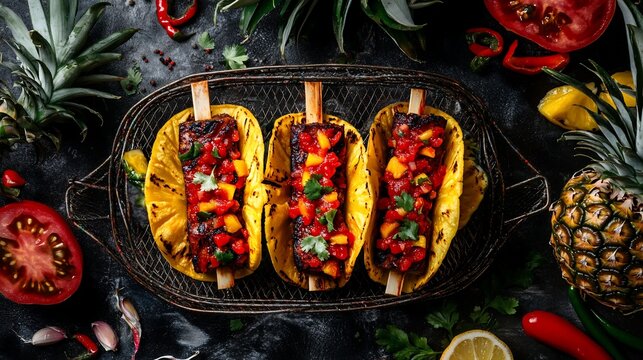 Grilled Pork Tacos with Pineapple
