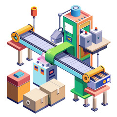 Automatic Labeling Conveyor Machine