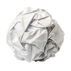 Fototapeta premium crumpled paper ball isolated on transparent background