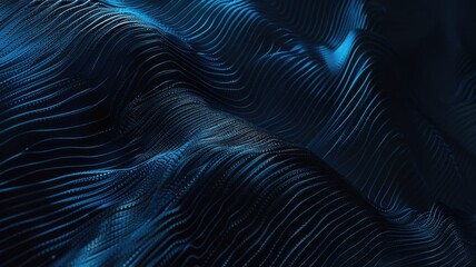 Wonderful picture of micro light sparkling particles scattered across blue flowing wave, create abstract bokeh effect perfect for background design that evoke a sense of energetic and fantasy. AIG53.