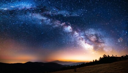 beautiful night sky and milkway background