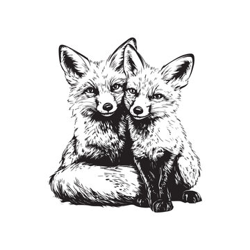 キツネのスケッチ」の写真素材 | 61,585件の無料イラスト画像 | Adobe