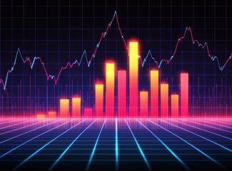 Fototapeta premium Colorful Stock Market Chart with Graphs and Data Visualization