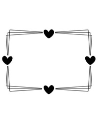 Square frame clip art design on plain white transparent isolated background for card, shirt, hoodie, sweatshirt, apparel, tag, mug, icon, poster or badge