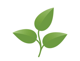 Green plant sprout illustration. Spring, planting and nature design element. Isolated vector image