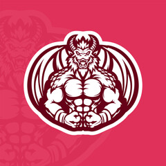 Dragon mascot esport logo design vector © DzgnVibe