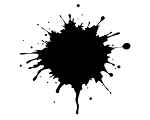 Paint Splatter Vector Illustration | Artistic Paint Splatter Silhouette SVG Vector