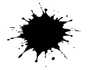 Paint Splatter Vector Illustration | Artistic Paint Splatter Silhouette SVG Vector