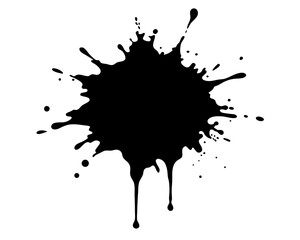 Paint Splatter Vector Illustration | Artistic Paint Splatter Silhouette SVG Vector
