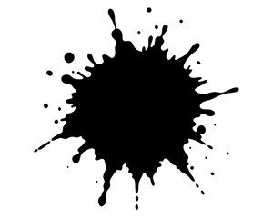 Paint Splatter Vector Illustration | Artistic Paint Splatter Silhouette SVG Vector