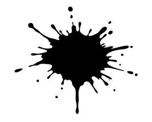 Paint Splatter Vector Illustration | Artistic Paint Splatter Silhouette SVG Vector