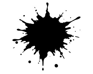 Paint Splatter Vector Illustration | Artistic Paint Splatter Silhouette SVG Vector