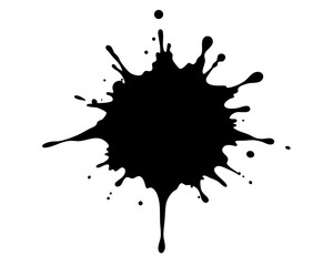 Paint Splatter Vector Illustration | Artistic Paint Splatter Silhouette SVG Vector