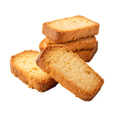 slices of bread isolated on transparent background