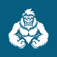 Yeti mascot logo design vector illustration