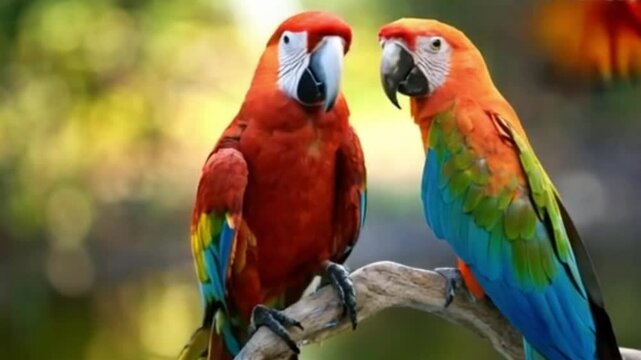 Parrots &ndash; Brightly colored, often photographed in tropical settings