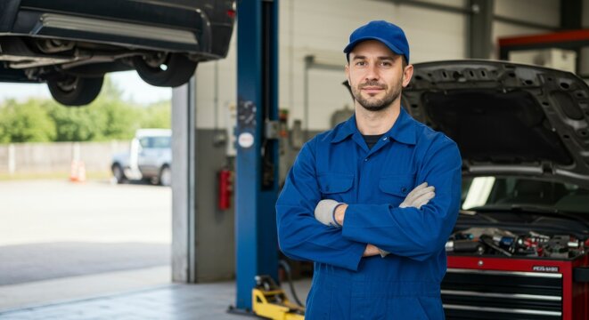 Mechanic in auto repair shop