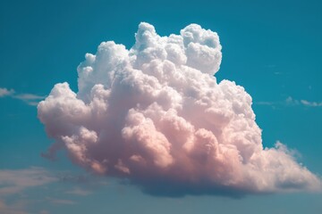 Majestic Cumulus Cloud Formation in a Vibrant Blue Sky