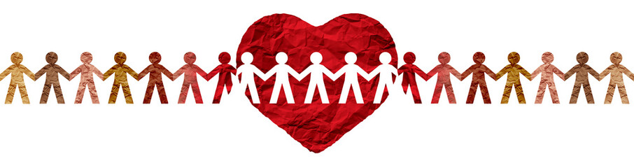 Healthcare And Diversity as a symbol for health care with diverse medical staff and multicultural...