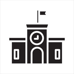 city ​​hall building line icon,outline vector sign,house of parliament,on white background