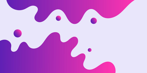 Bright poster with dynamic waves. Vector illustration in minimal flat style.