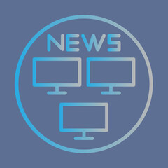 TV Newsroom Icon Design