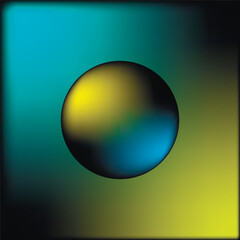 Realistic color 3d sphere and ball. Illustration of a color sphere with backlight.