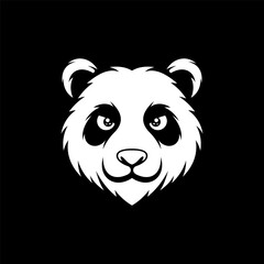 Panda face, mascot logo vector